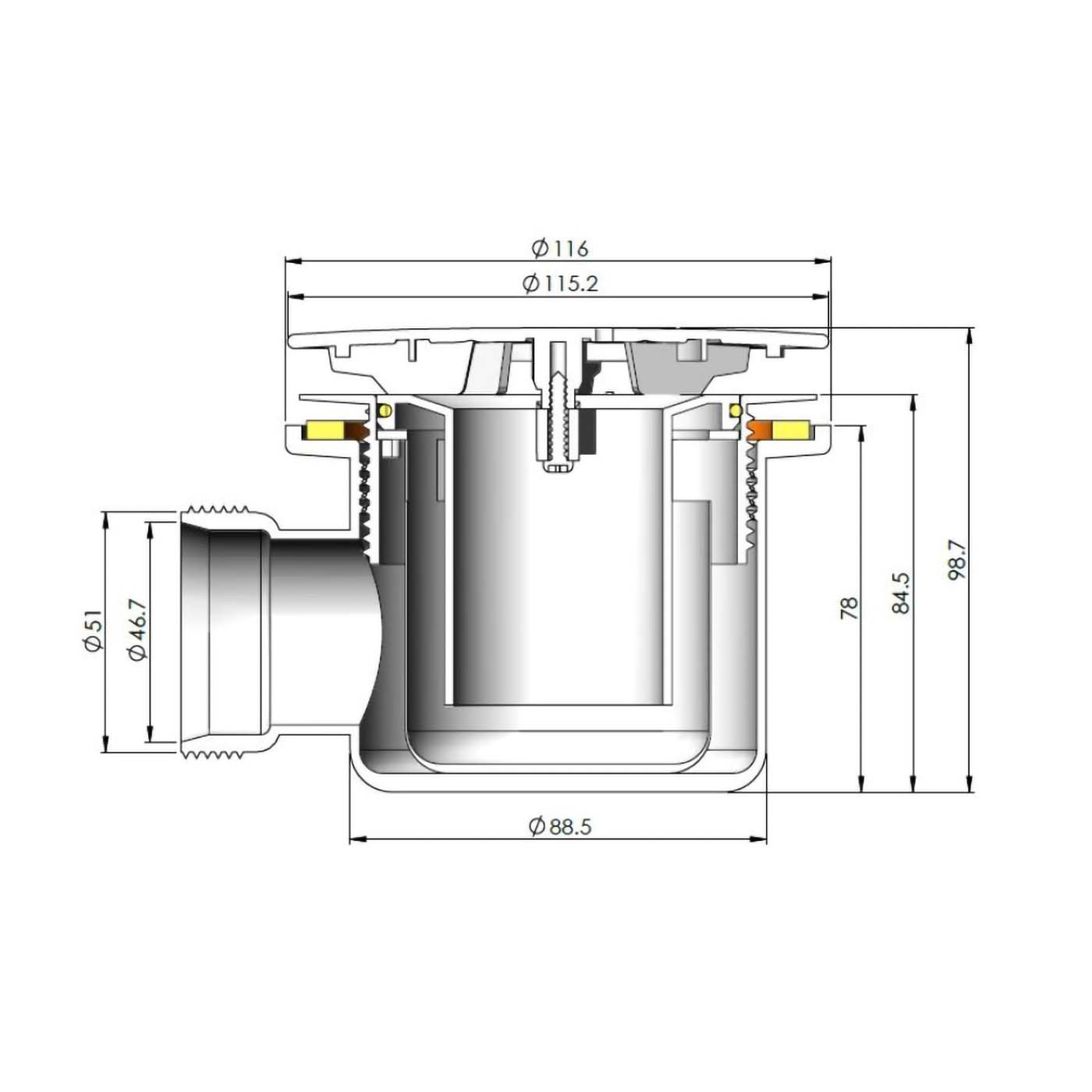Ellen Rimless Close Coupled Toilet, Flat Pack Vanity Basin Unit, 900mm Quadrant Shower Enclosure and Shower Tray Suite White