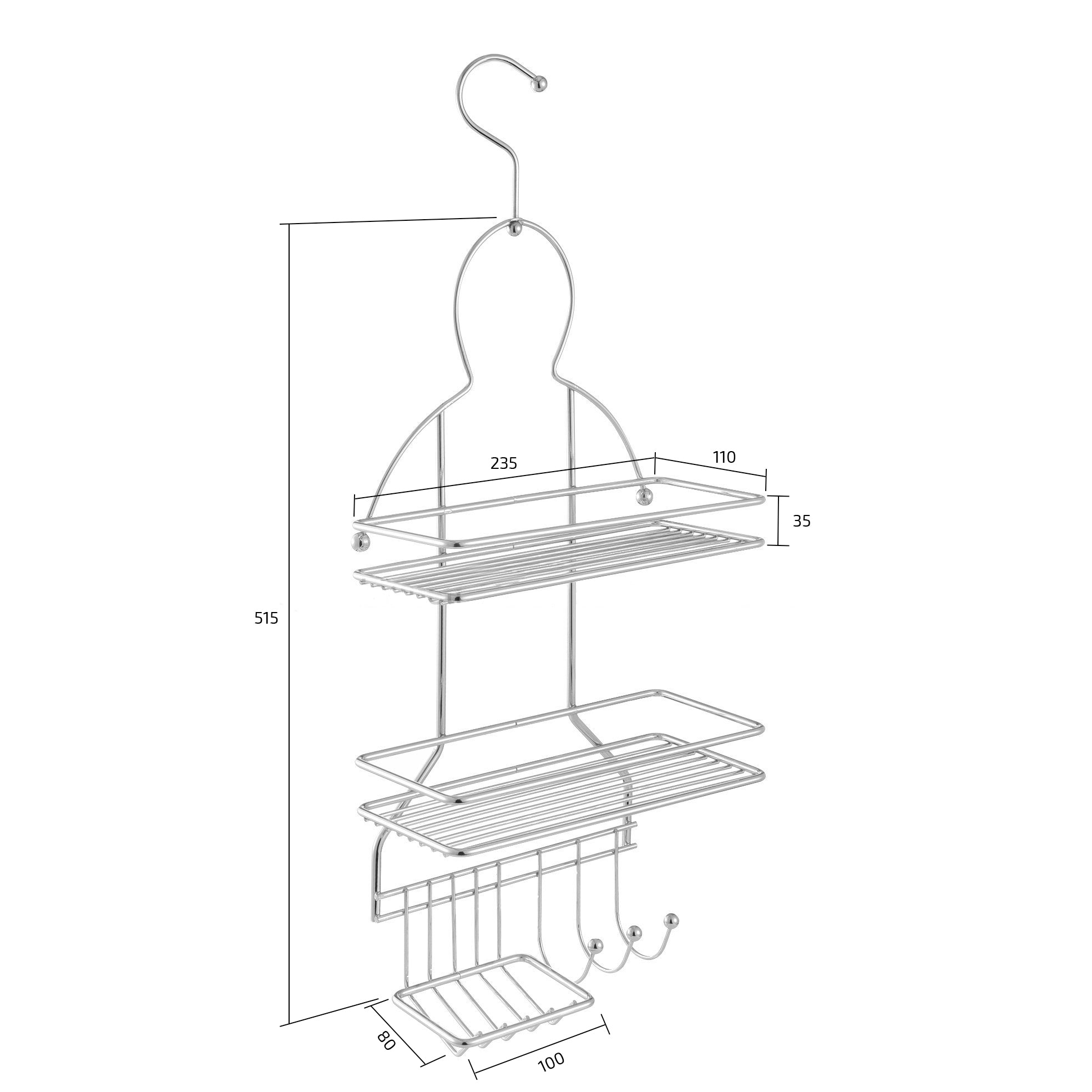 3 Tier Hanging Shower Caddy Storage Organizer Basket