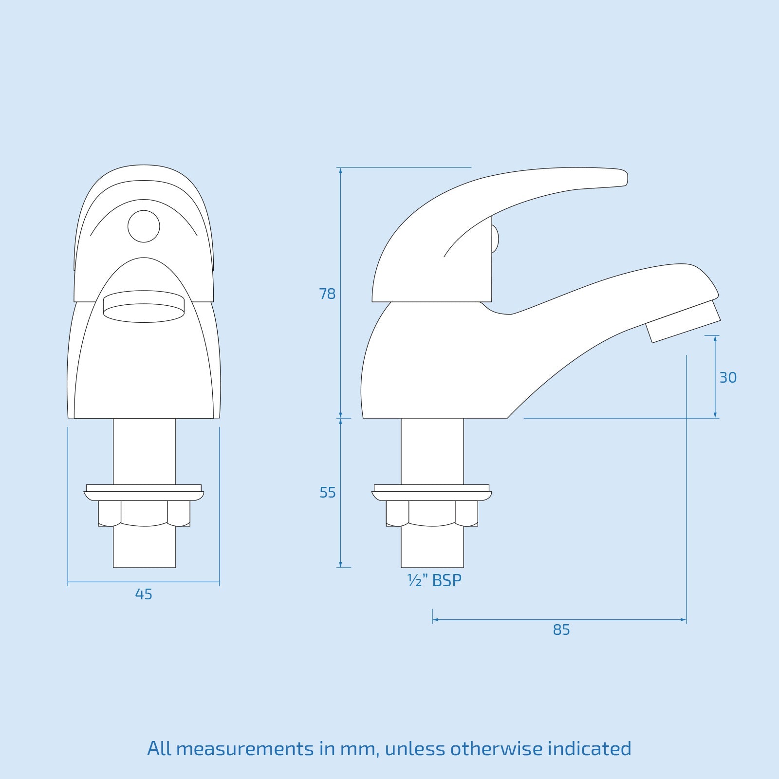 Studio Bathroom Set Of Basin Twin Taps and Deck Mounted Bath Filler Tap