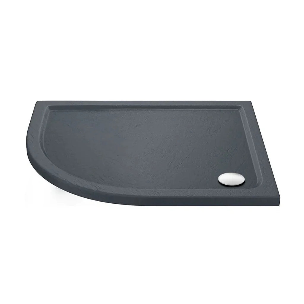 LH 1200 x 900mm Offset Quadrant Tray Slate Grey
