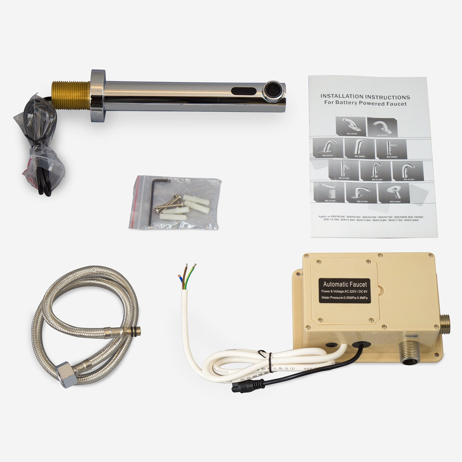 Cairo Modern Design Concealed Wall Mounted Infrared Sensor Activated Bathroom Basin Mixer Tap