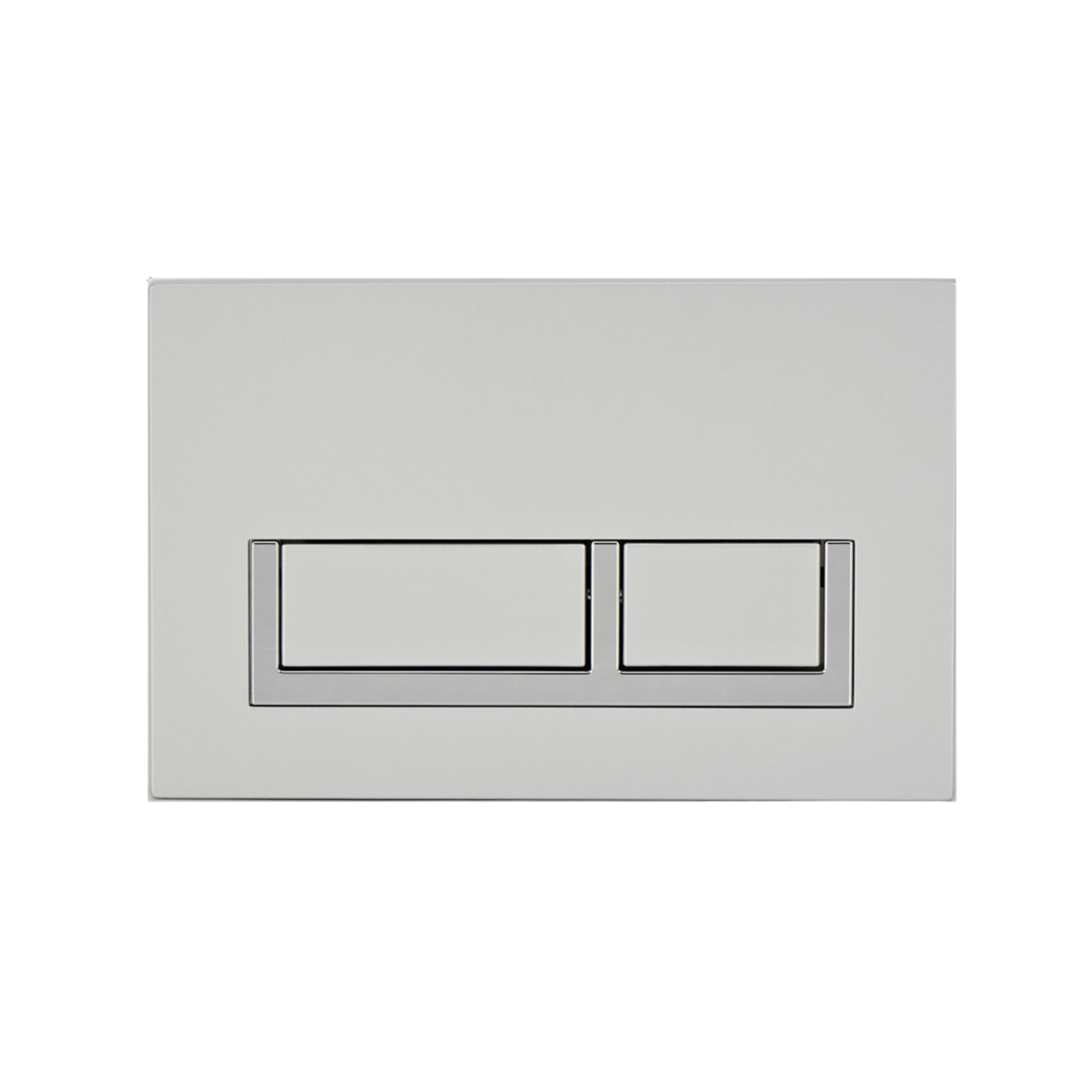 Modern Chrome Square Button Flush Plate - 236 x 152mm Flush Plate
