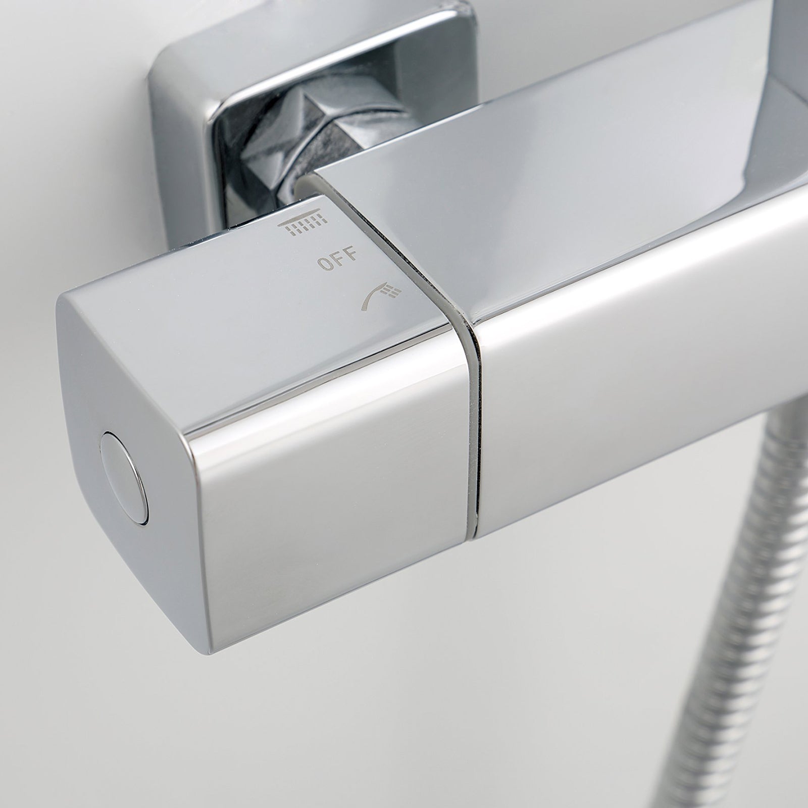 Anson Bathroom Thermostatic Exposed Shower Mixer - Cool Touch Bar Set