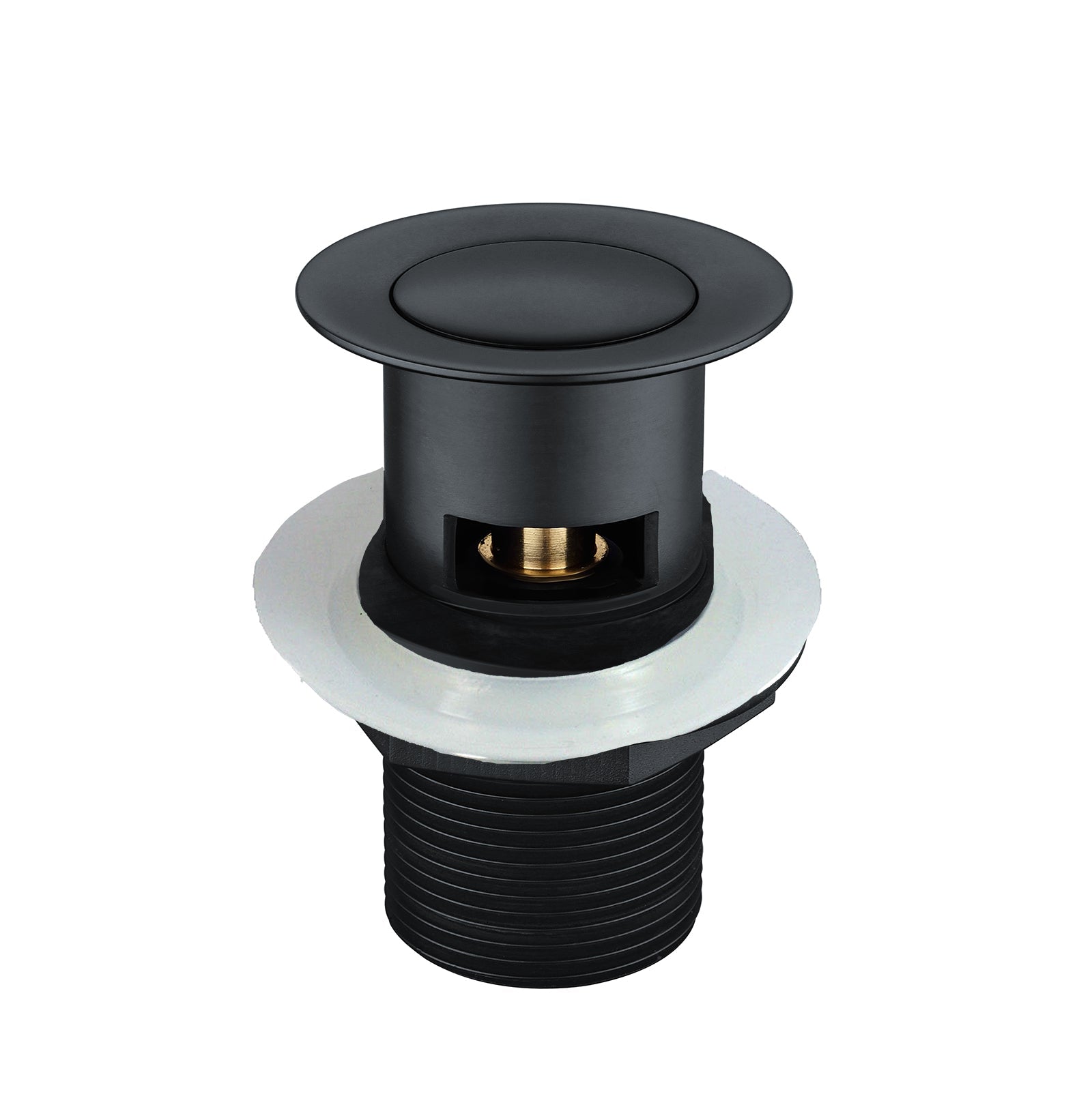 Matte Black Brass Basin Mono Mixer Single Lever Tap & Waste