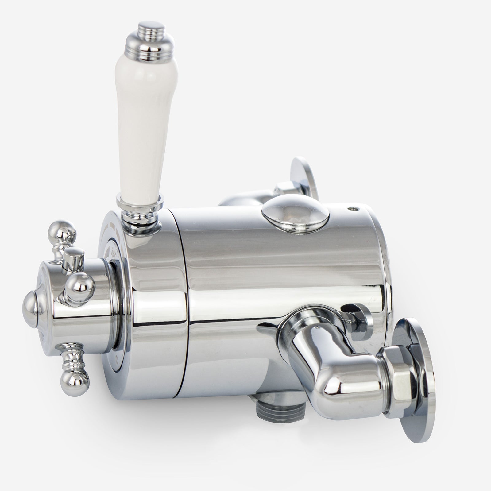 Cross Traditional Bathroom Chrome Shower Thermostatic Exposed Shower Valve