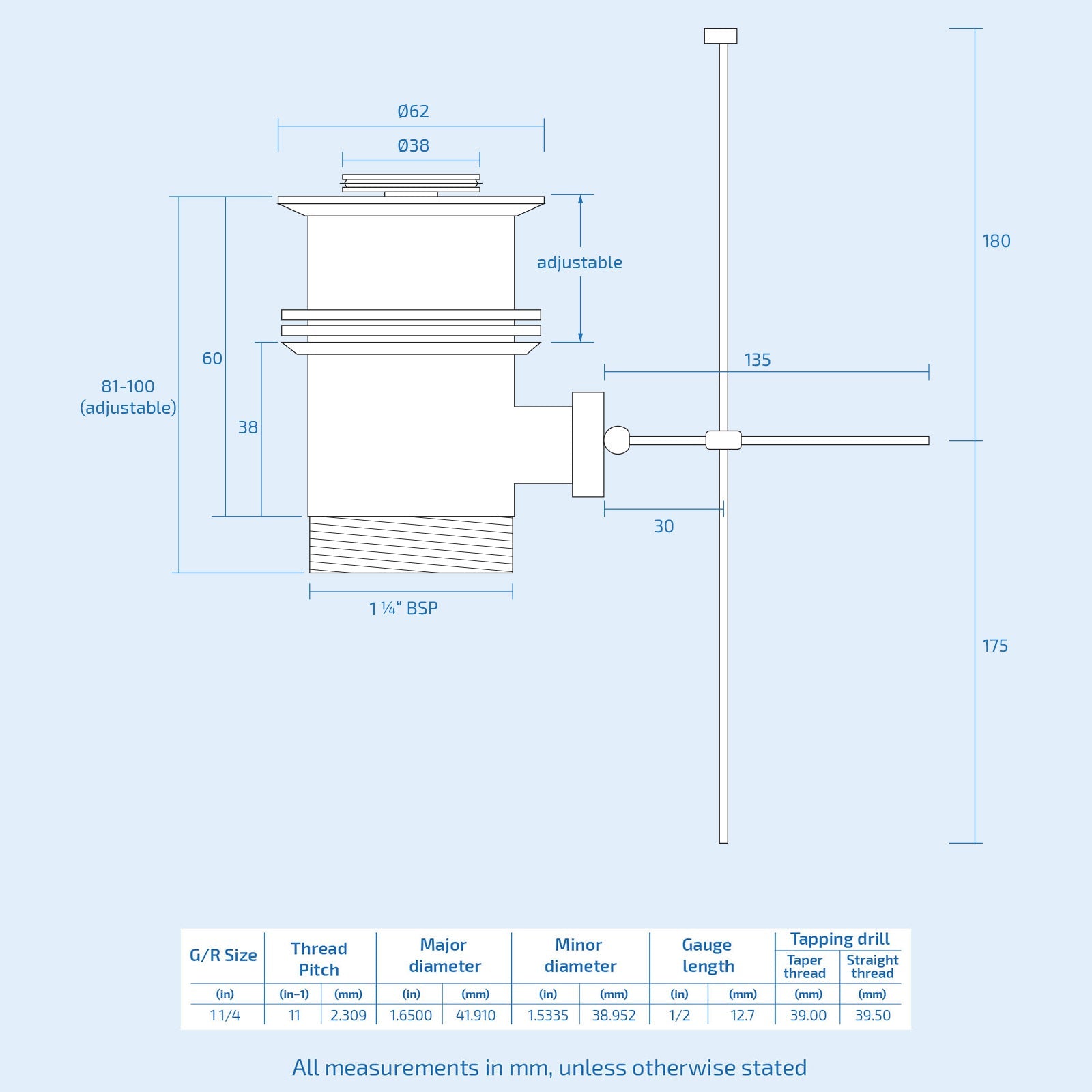 Basin Sink Pop-Up Waste Plug Push Pull Rod Lever Kit Bathroom Chrome Finish