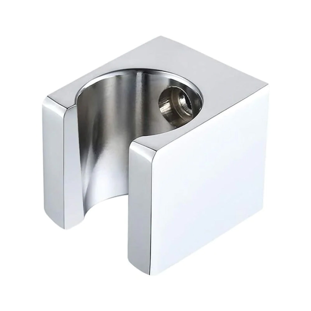 Square Wall Mounted Chrome Handset Holder for Shower or Bidet Douche