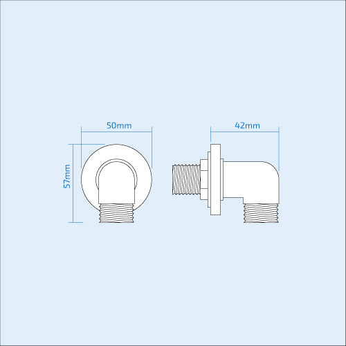 Preston 3 Dial 2 Way Traditional Set - Rail Handset & Shower Head