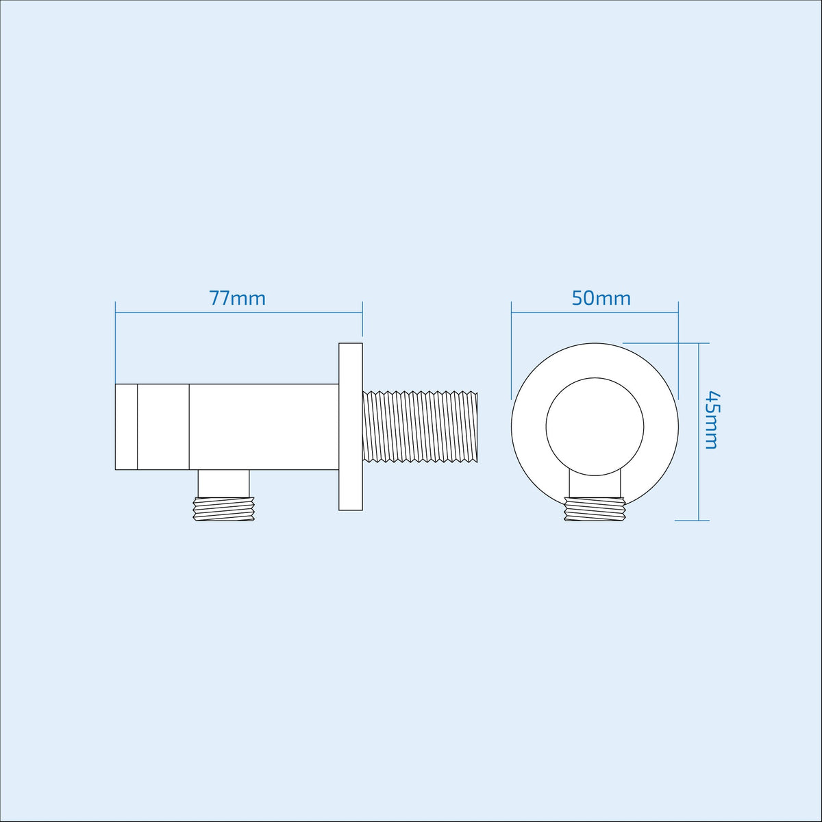 Violet Round Concealed Thermostatic Shower Mixer, Shower Head & Handset