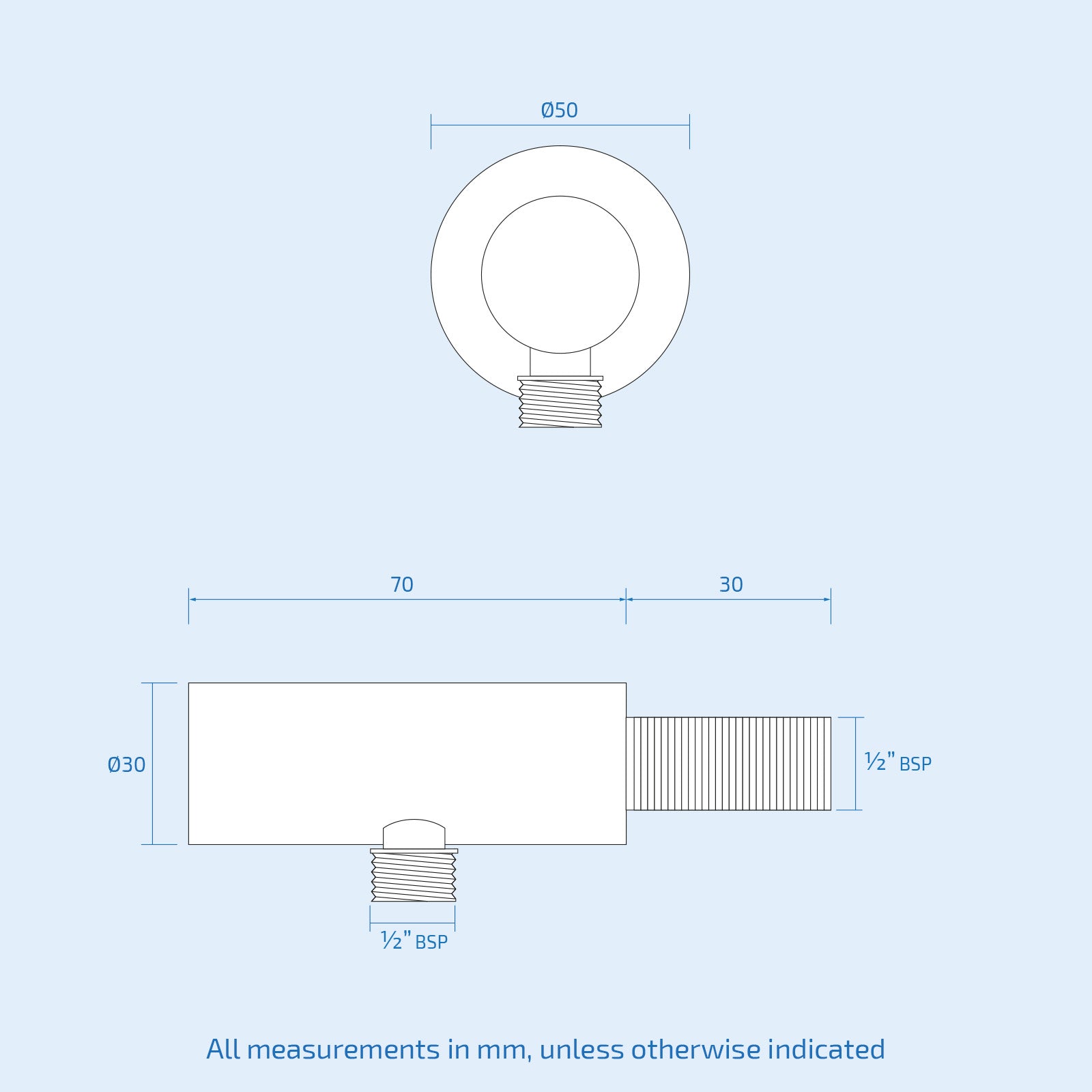 Calla Round Concealed Thermostatic Shower Valve Mixer Set - Ceiling Head & Handset