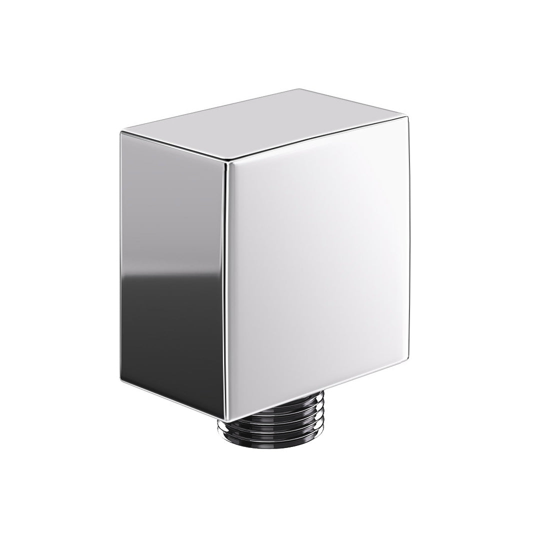 Brass Square Shower Hose Wall Outlet Elbow – G1/2 Thread, Modern Black Finish For Handheld Shower & Bathtub Nozzles