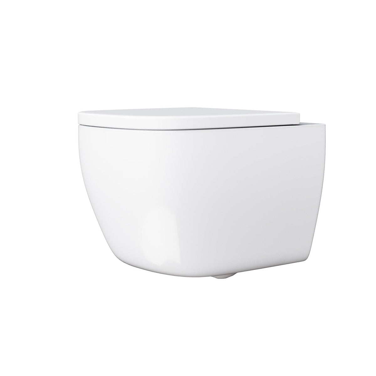 Square Wall Hung Toilet Pan with Soft Close Seat & Wall Frame System