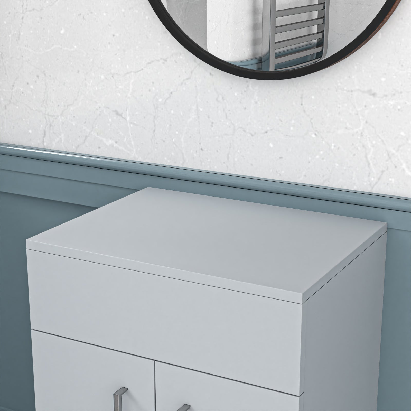 Nanuya 500mm Matte Grey Vanity Unit Worktop