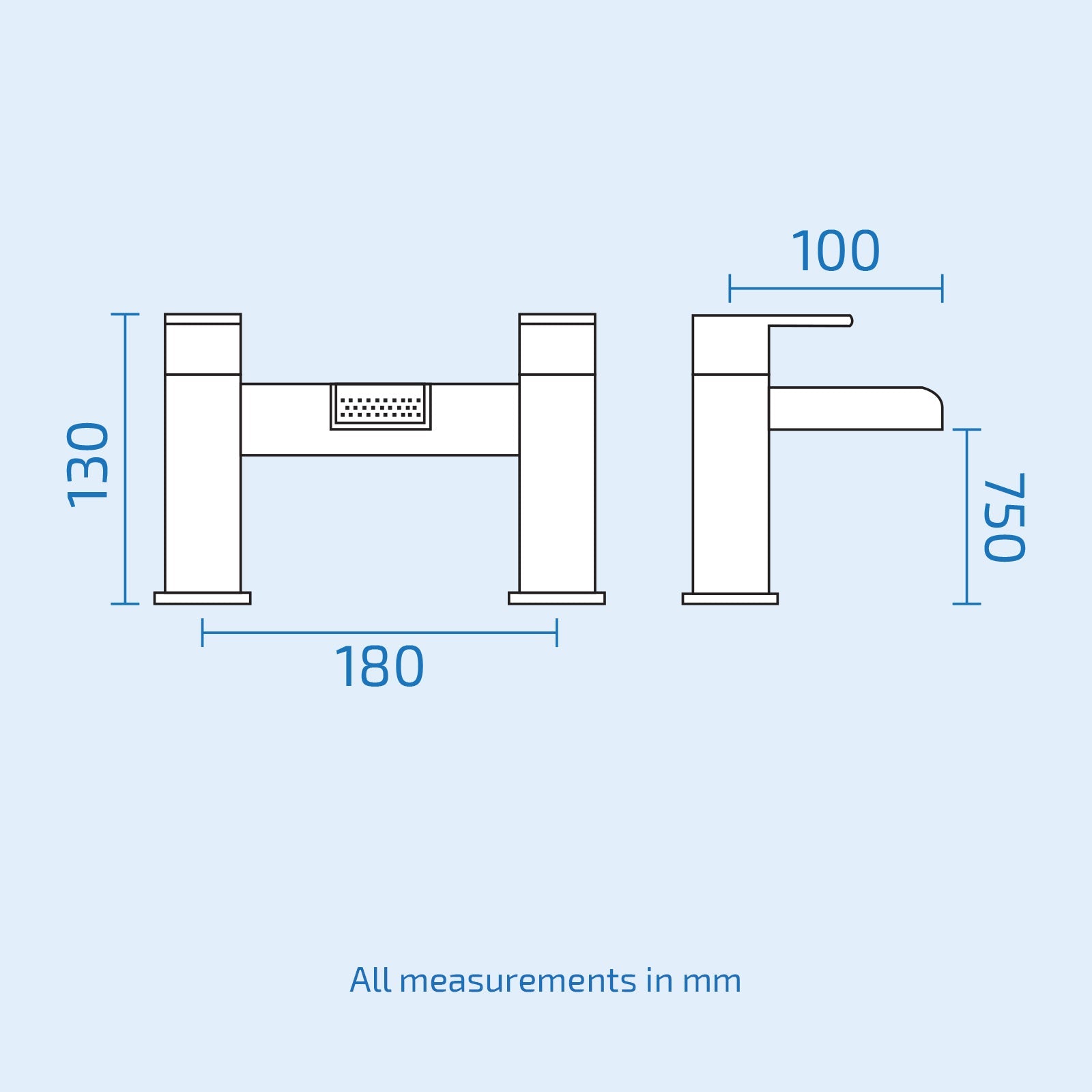 Ozone Basin Mixer & Bath Filler Tap Chrome