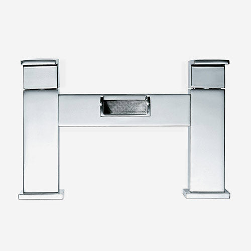 Ozone Contemporary Waterfall Basin Mono Mixer Tap & Deck Mounted Bath Filler Tap