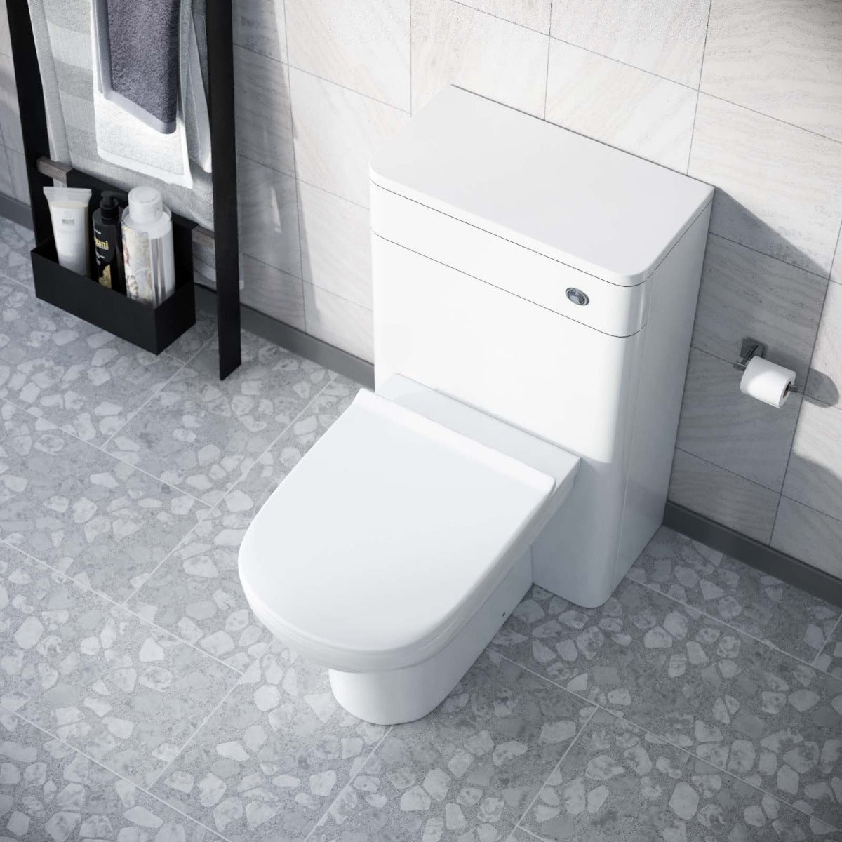 Afern Modern 500mm Back To Wall WC Toilet Unit Gloss White