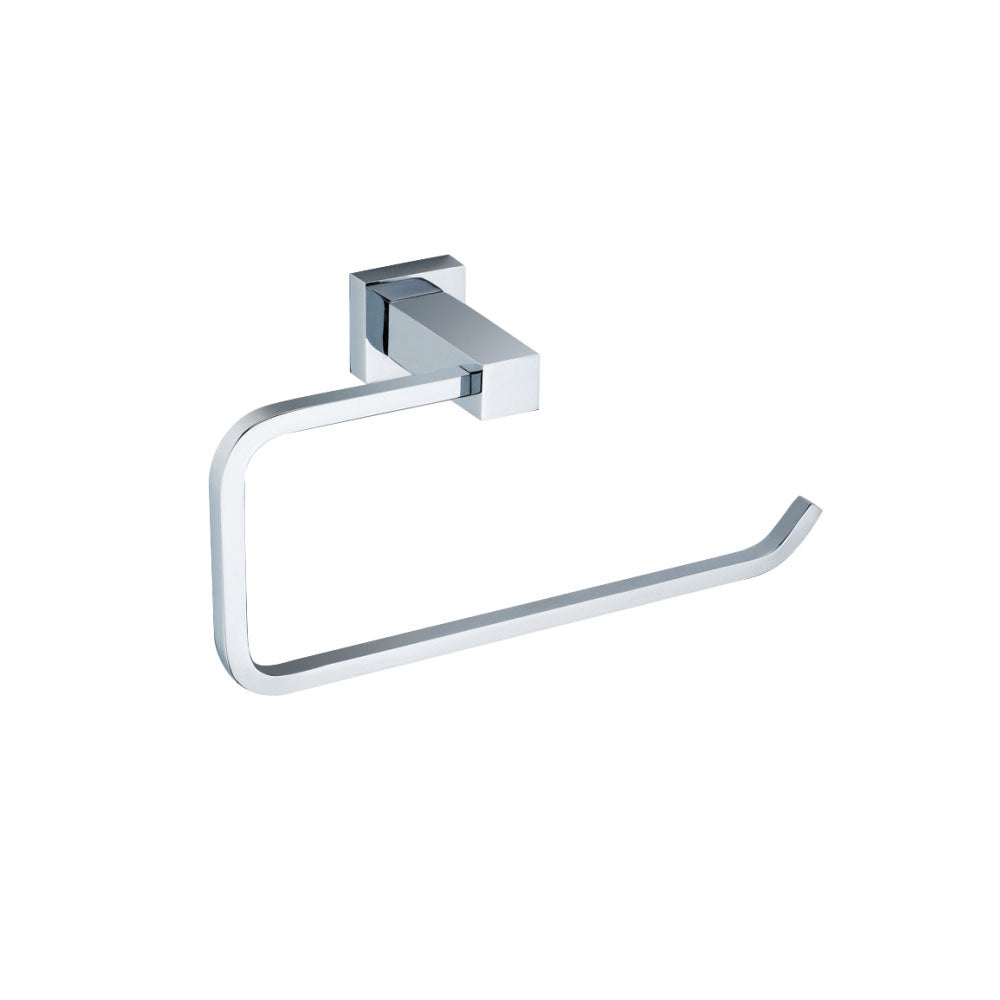 Modern Square Towel Ring Chrome