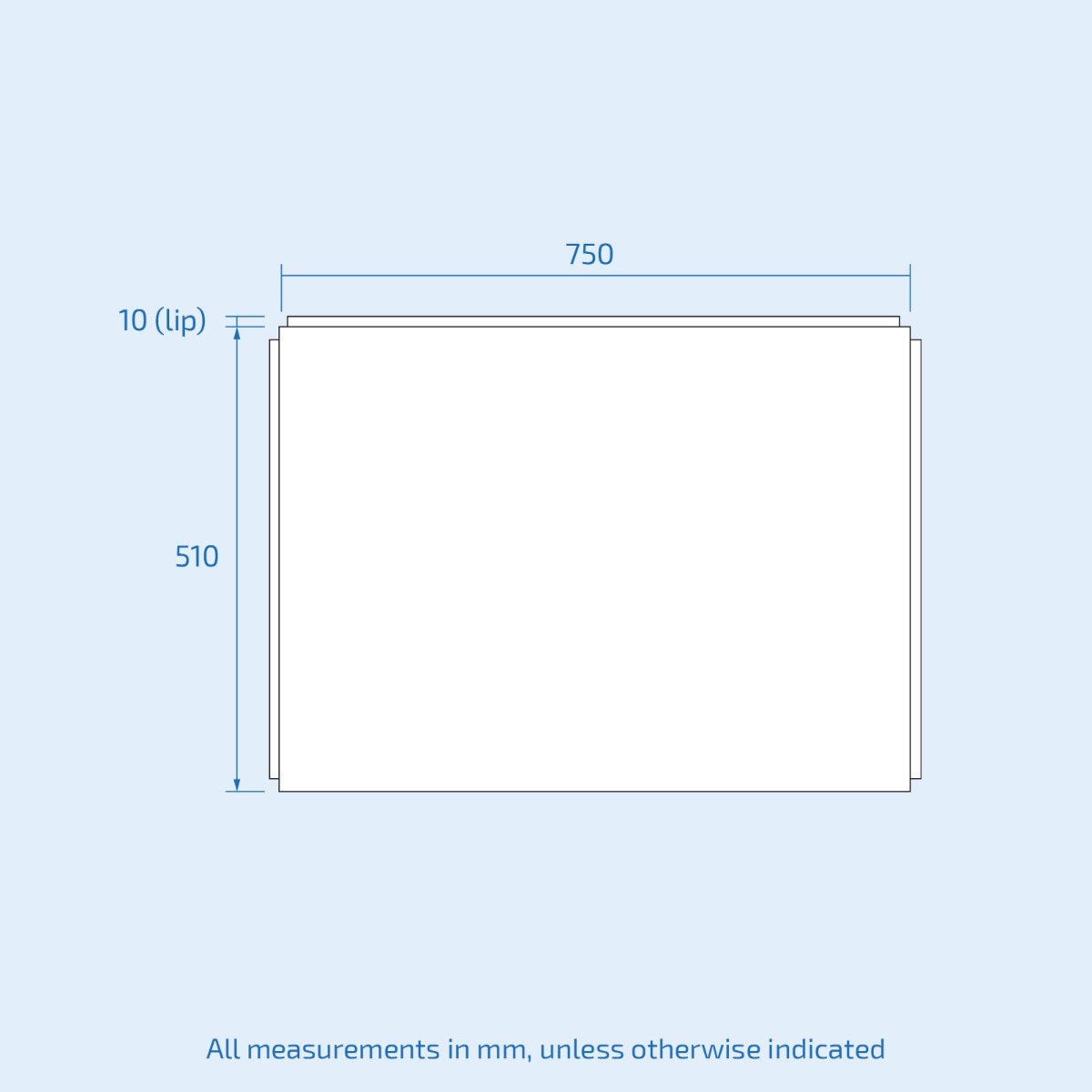 750mm Bathtub End Bath Panel White