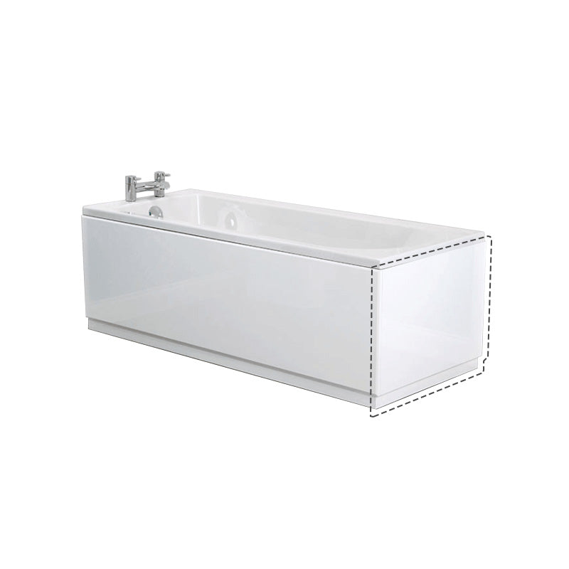 700 mm Standard Bathroom White High Gloss MDF Bath End Panel + Plinth