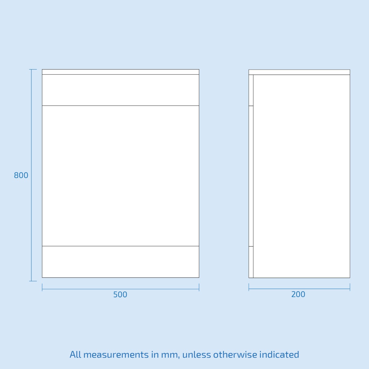 Nanuya Back To Wall Matte Grey 500mm Freestanding WC Unit Flat Pack