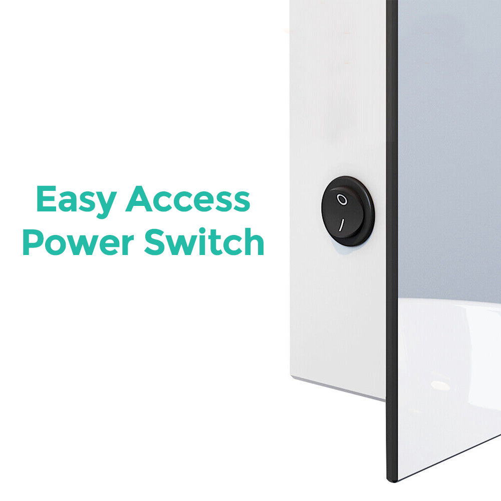 Lawerence Bathroom LED Mirror with Battery Powered Button Switch 500 x 700mm