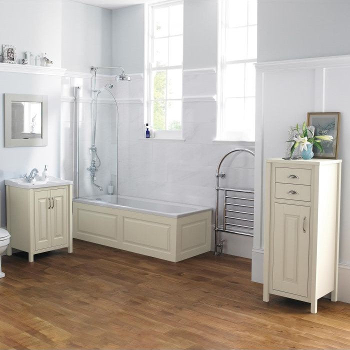 Chiltern 780mm Ivory Traditional Bath End Panel with Plinth
