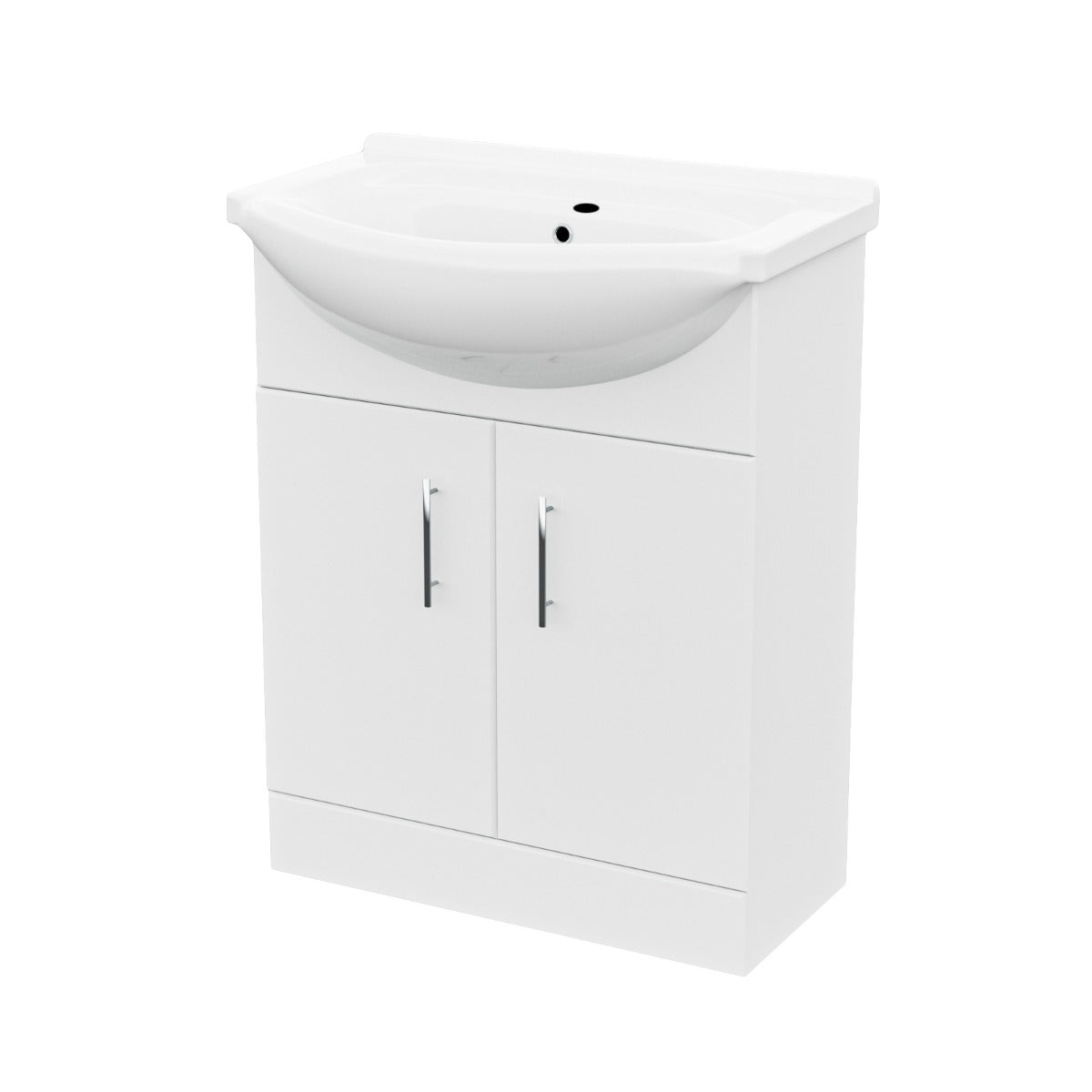 Ellen White 650mm Floorstanding Vanity Basin Unit Flat Pack