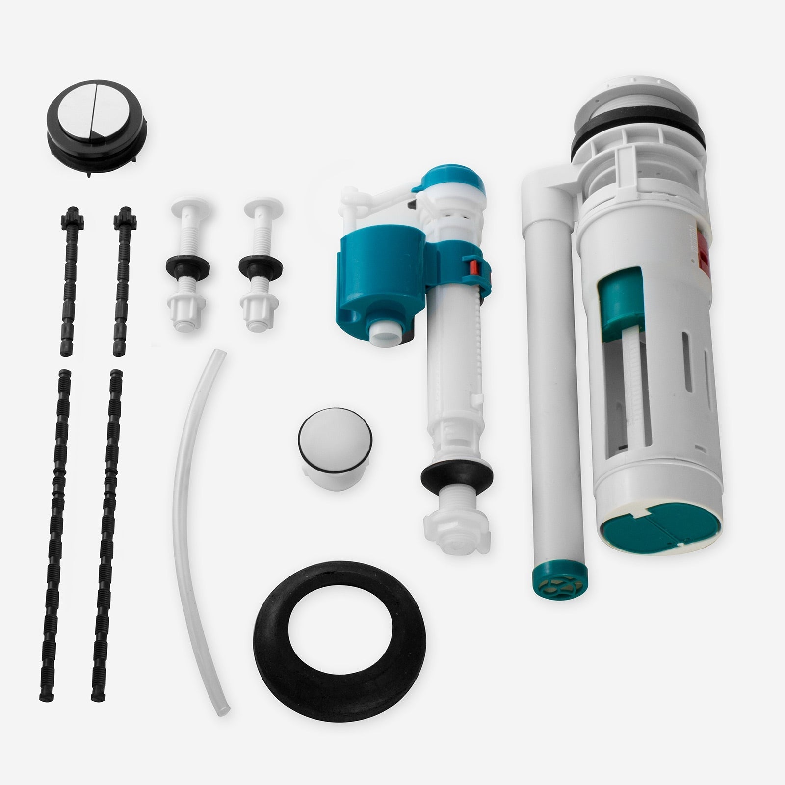 White Ceramic WC Close Coupled Toilet Pan and Seat