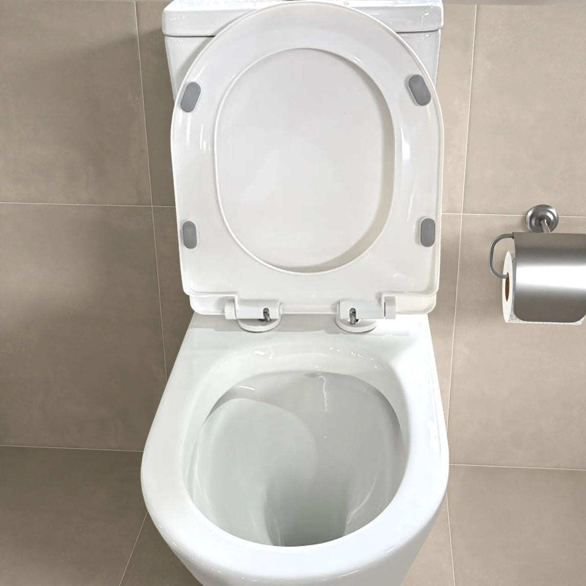 Cobley Round Comfort Height Rimless Close Coupled Cistern, Pan and Seat