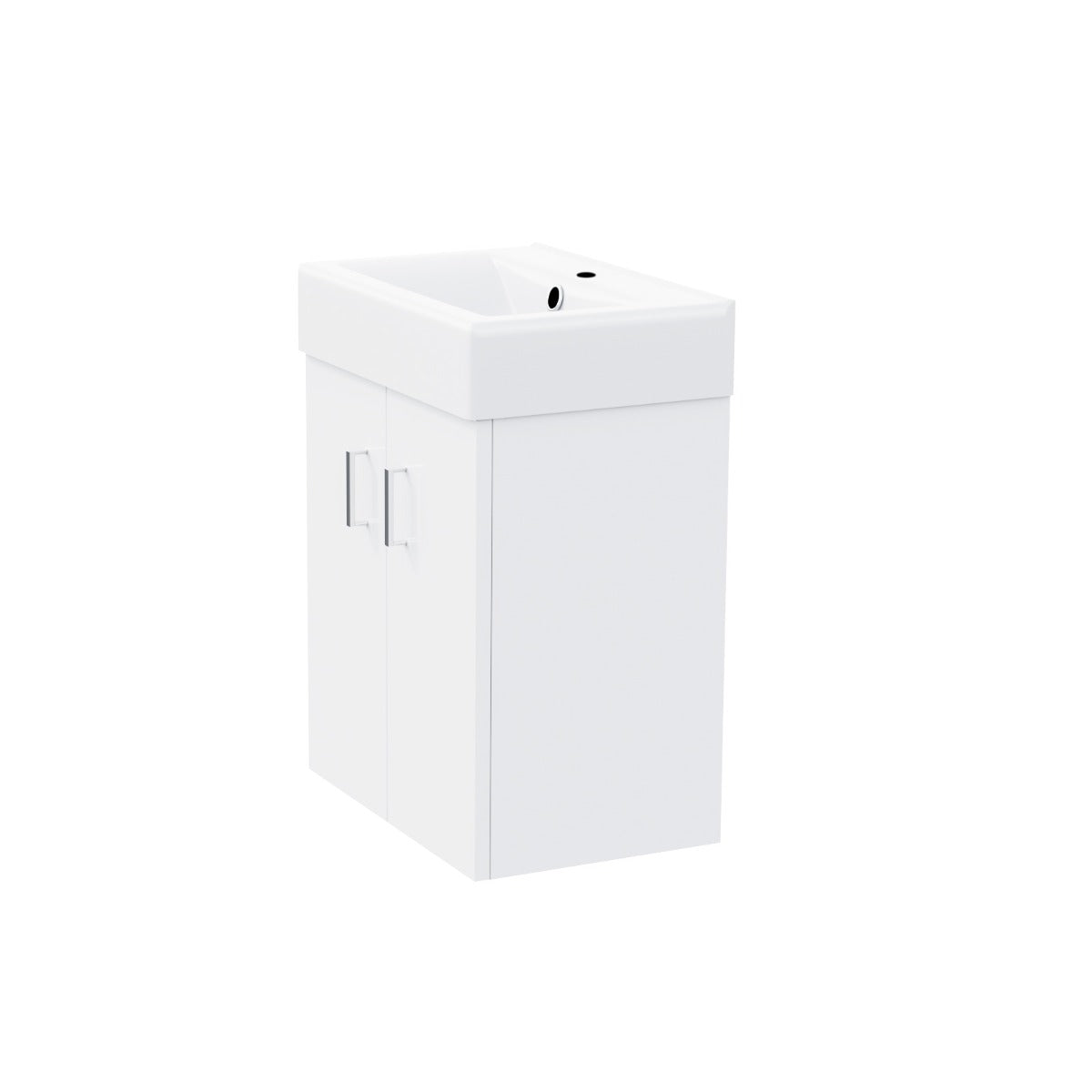Nanuya 450mm White Gloss Wall Hung Basin Vanity Unit Flat Pack