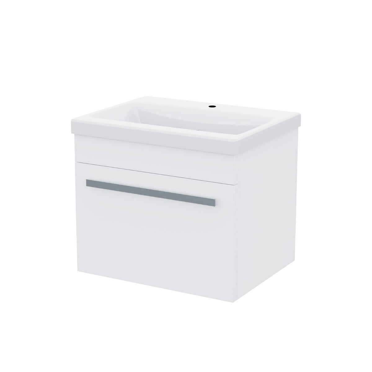 Nanuya 500mm Wall Hung 1 Drawer Basin Vanity Unit White