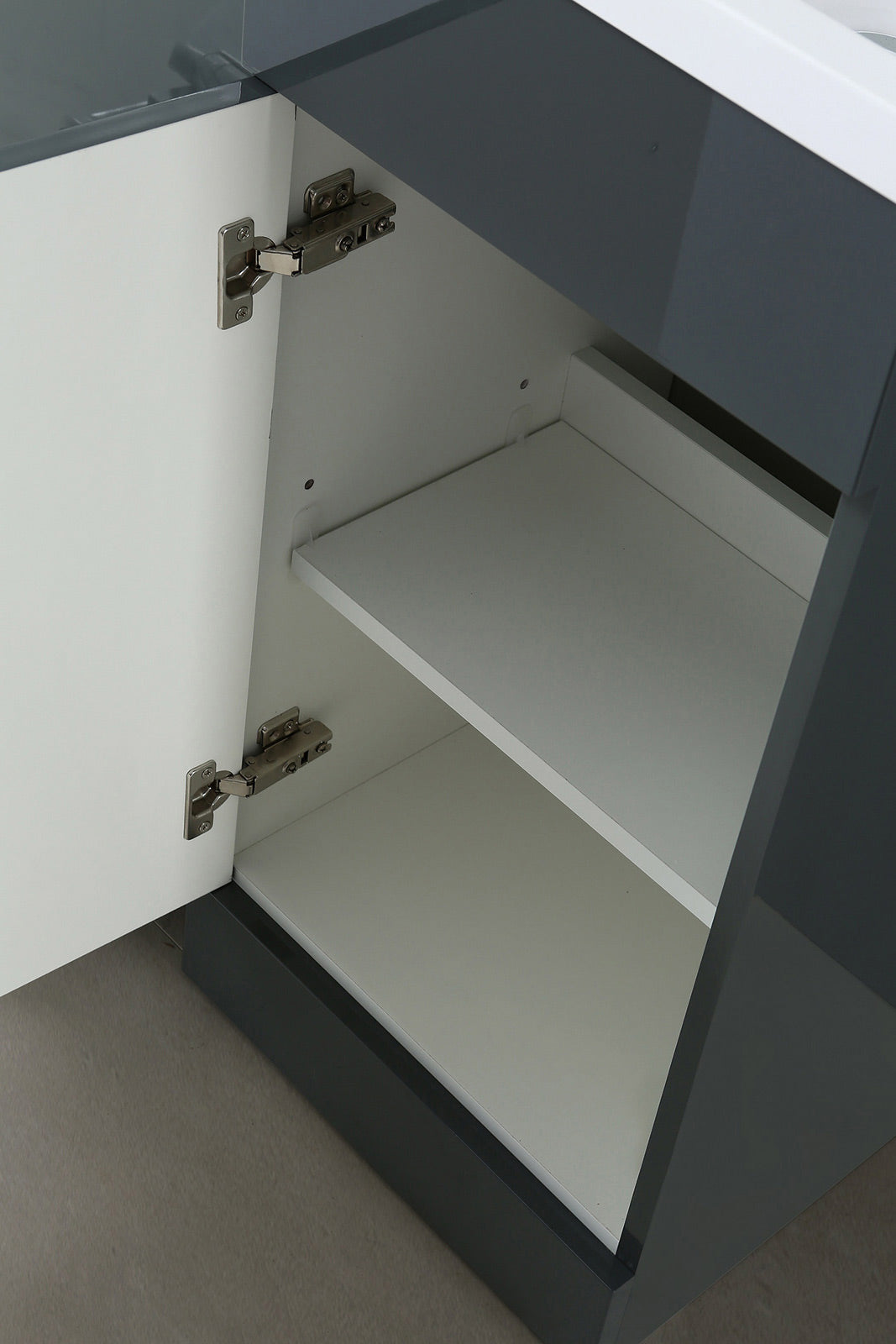 Grey RH 900mm Vanity Basin Unit, WC Unit & Back to Wall Toilet