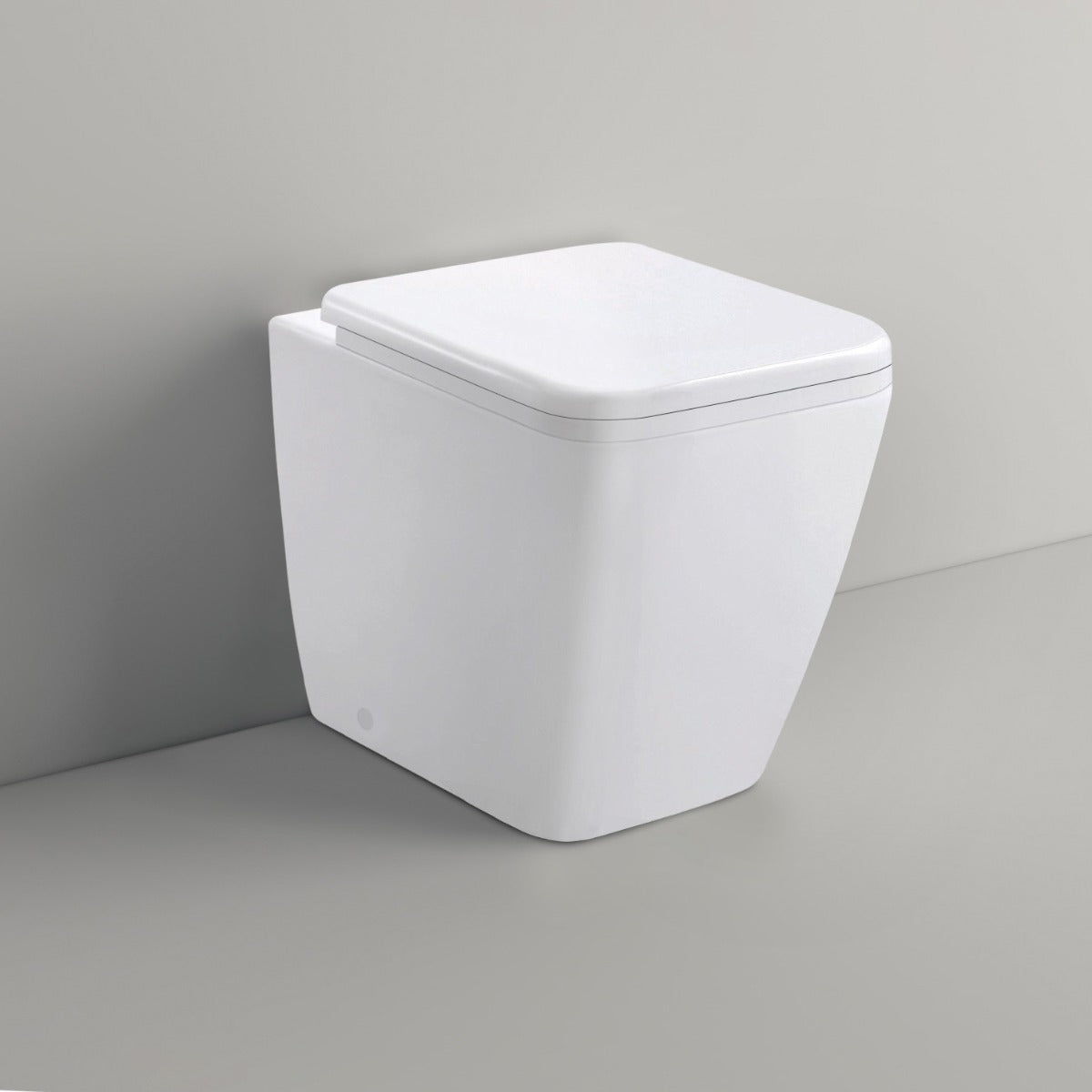 Square Back To Wall Toilet Pan With Soft Close Toilet Seat