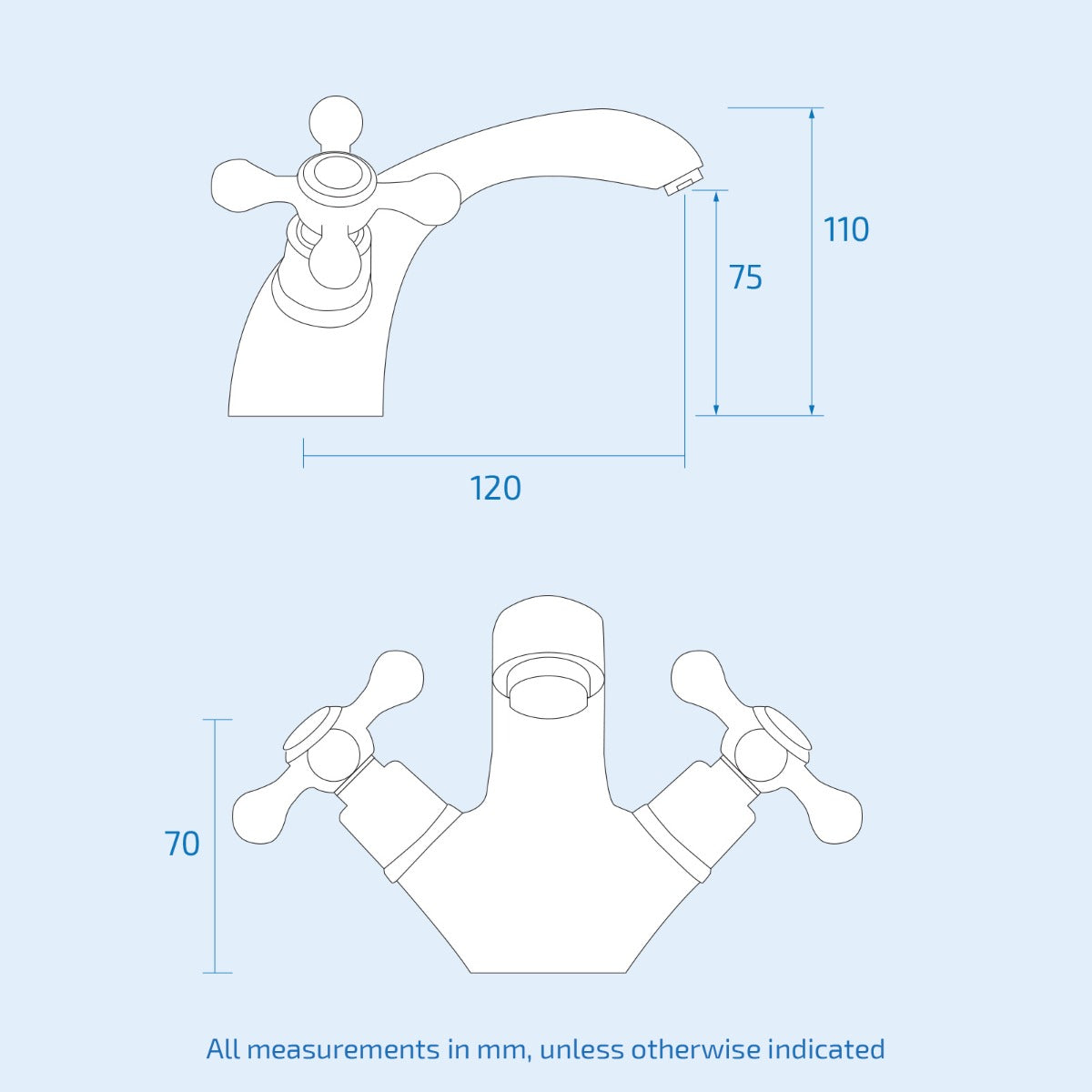 Churchill Curved Mono Mixer Basin Tap