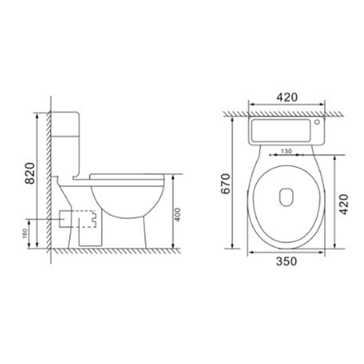 2 in 1 Compact Basin and Close Coupled Toilet Combo Space Saver