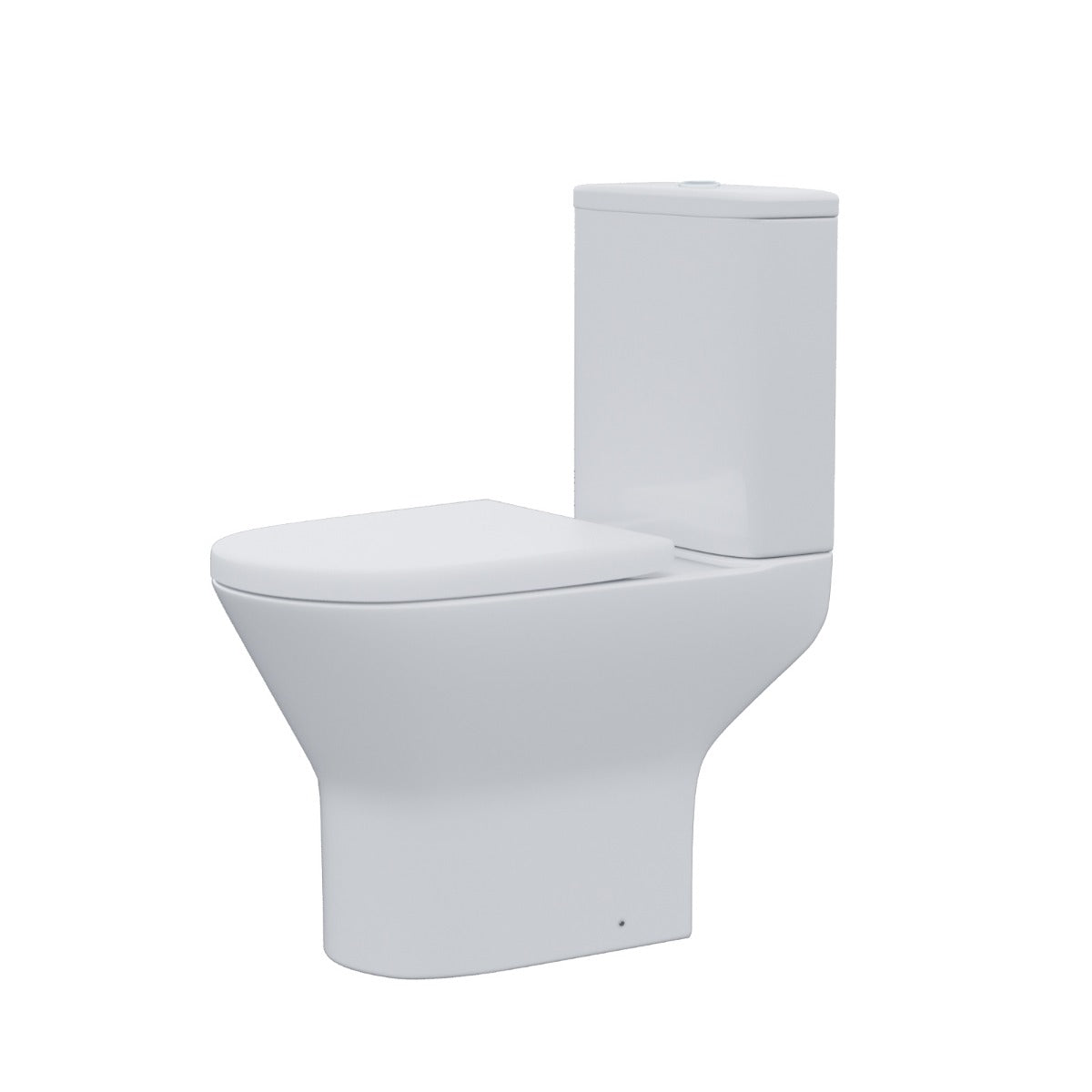 Cloakroom Quarter Circle Corner Basin & Rimless Close Coupled Toilet