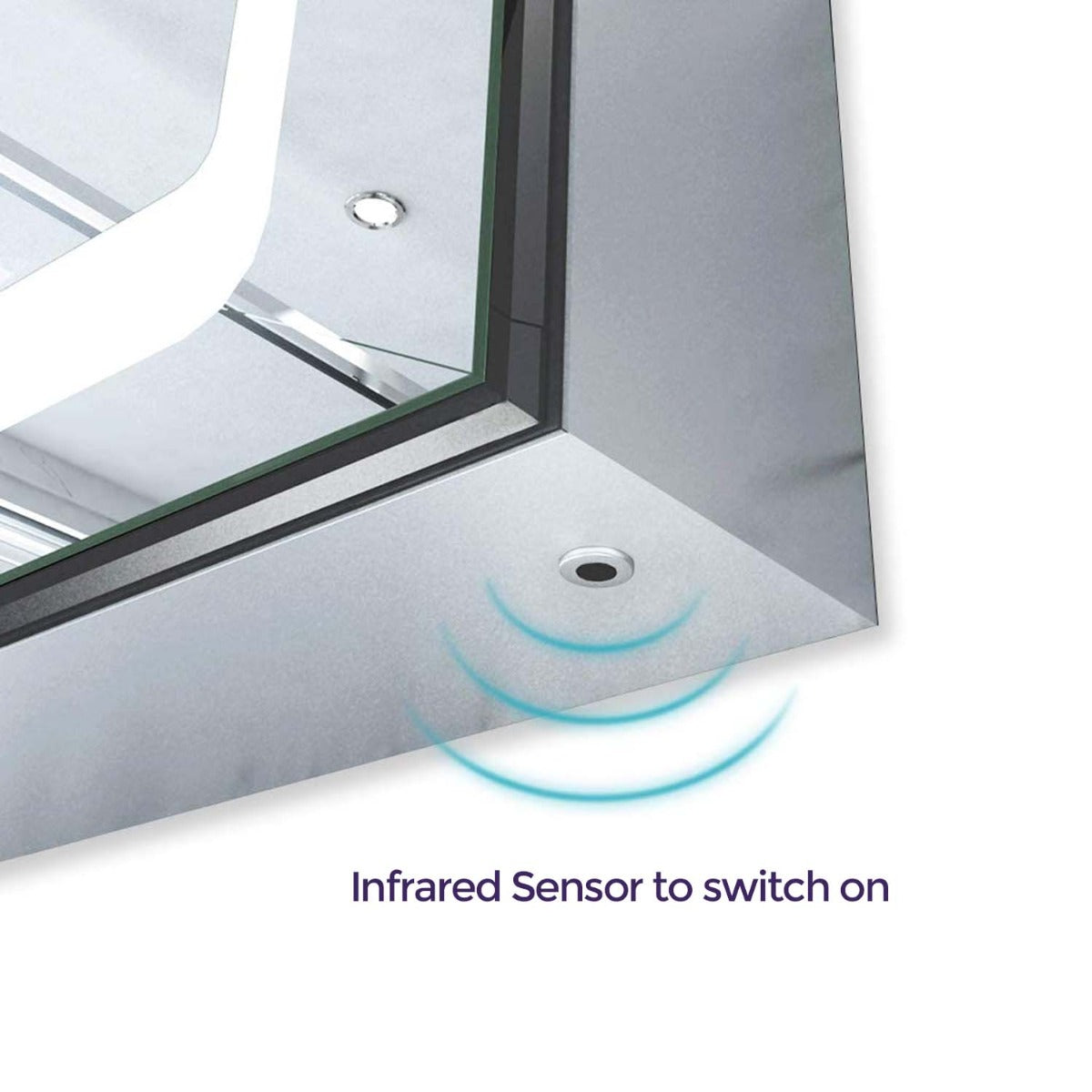 LED 2 Doors Bathroom Mirror Cabinet