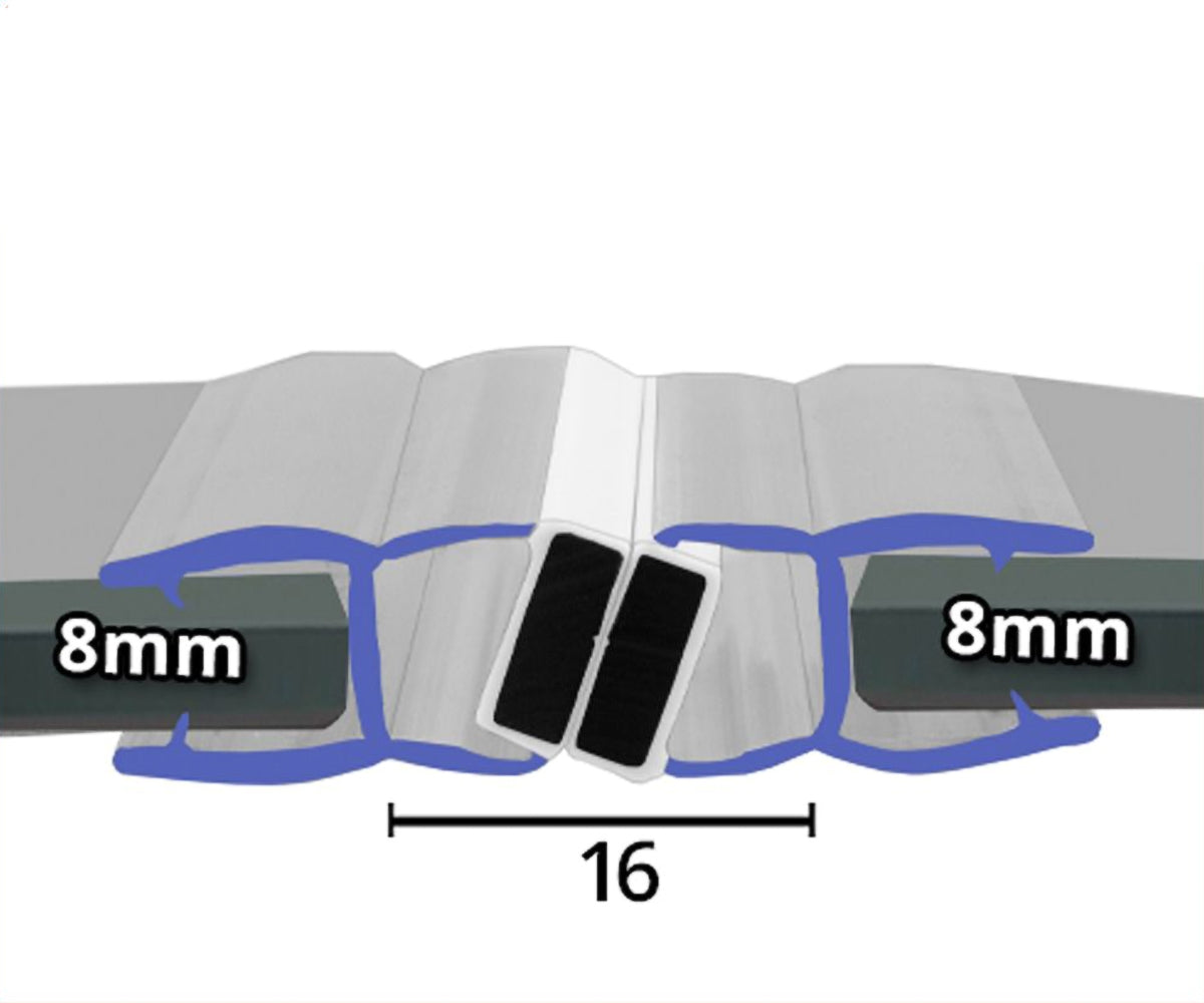 Clear 135° Magnetic Shower Enclosure Seal 8mm x 2000mm
