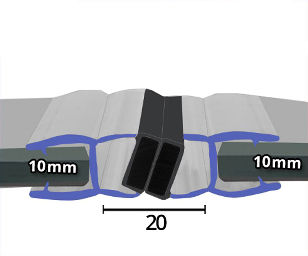 Clear 135° Magnetic Shower Enclosure Seal 10mm X 2000mm
