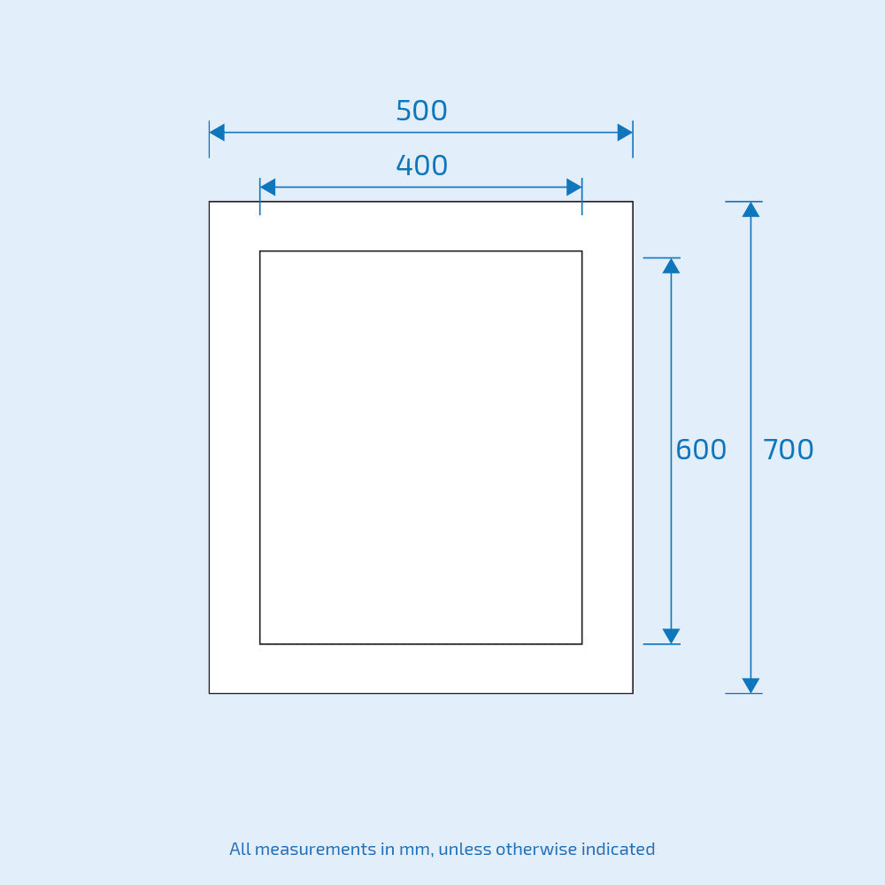 Bowen 500 x 700 Double Layer Mirror