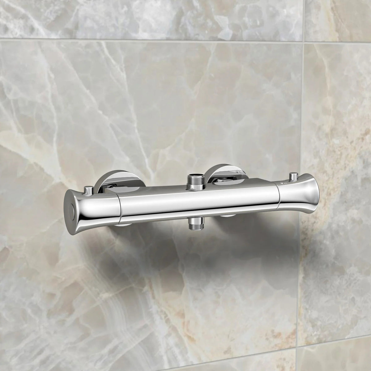 Modern Exposed Thermostatic Shower Mixer Bar Valve Chrome