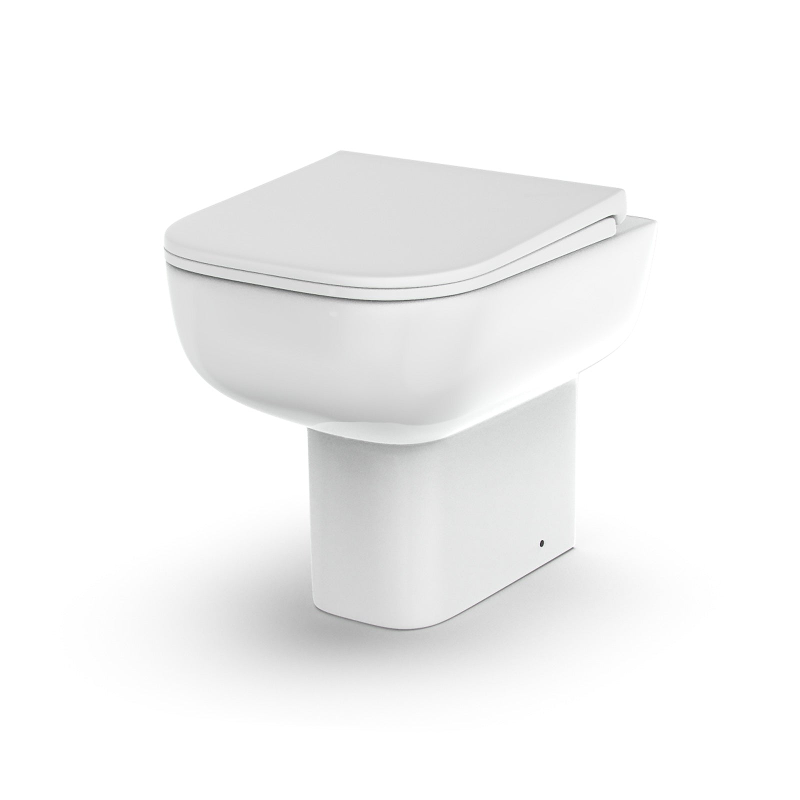 Debra Modern Rimless Back To Wall Toilet Pan & Soft Close Seat