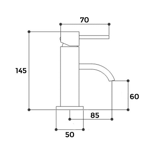 Urban Modern Cloakroom Chrome Basin Sink Mono Mixer Tap
