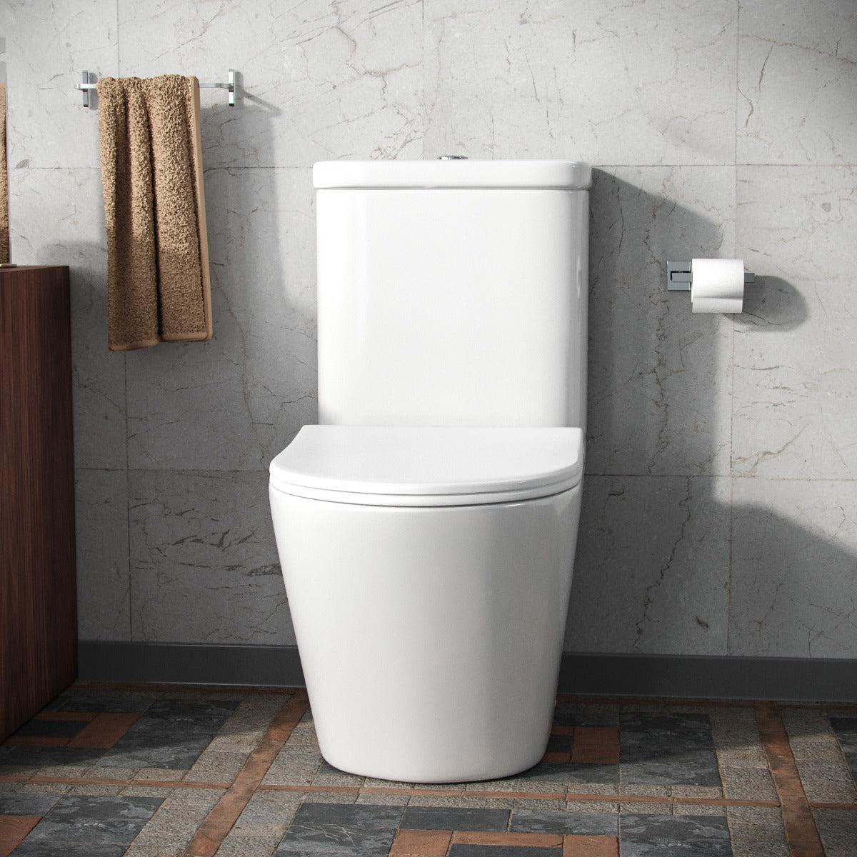 Winnie Close Coupled Rimless WC Toilet