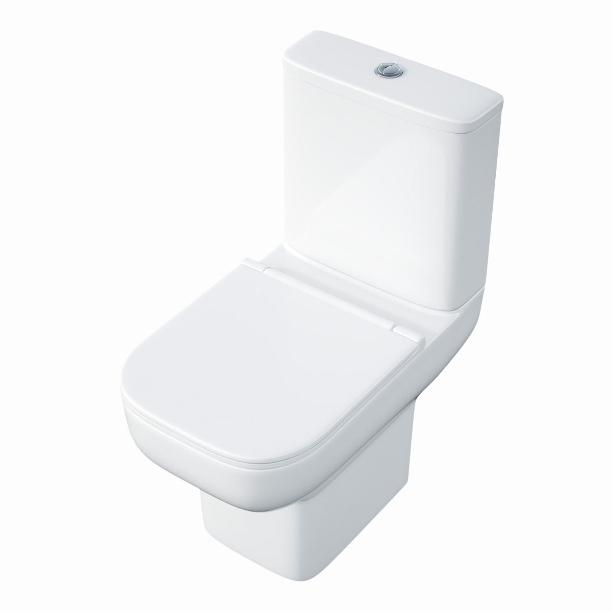 Louie Comfort Height Close Coupled Toilet Pan, Cistern & Soft Close Seat