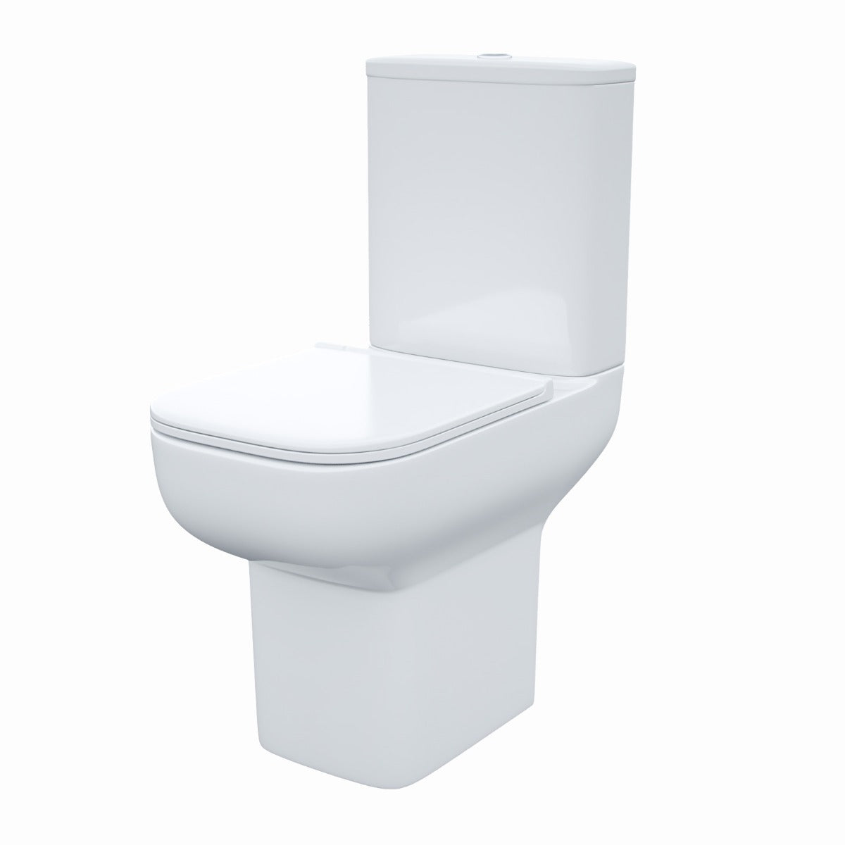 Louie Comfort Height Close Coupled Toilet Pan, Cistern & Soft Close Seat