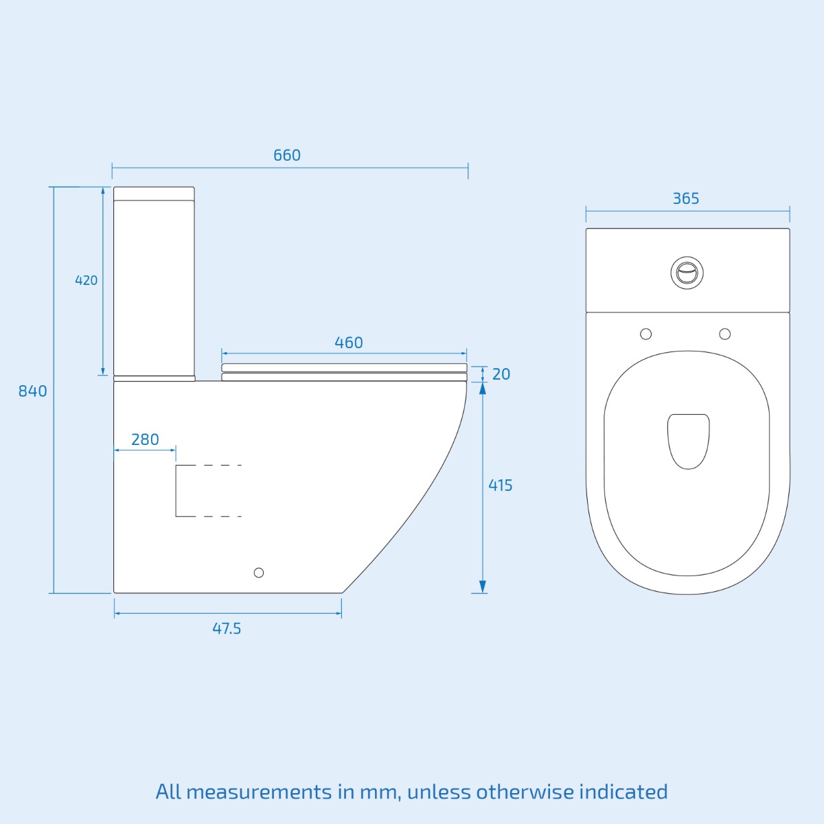 Ellen P-Shaped RH Bath 550mm Floor Vanity Unit & Curved Toilet Suite