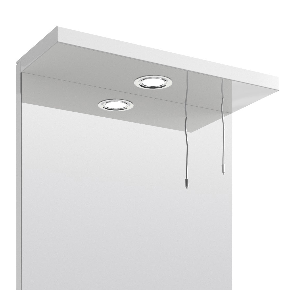 Ellen Premier Mayford Gloss White 650mm Mirror With Light Canopy