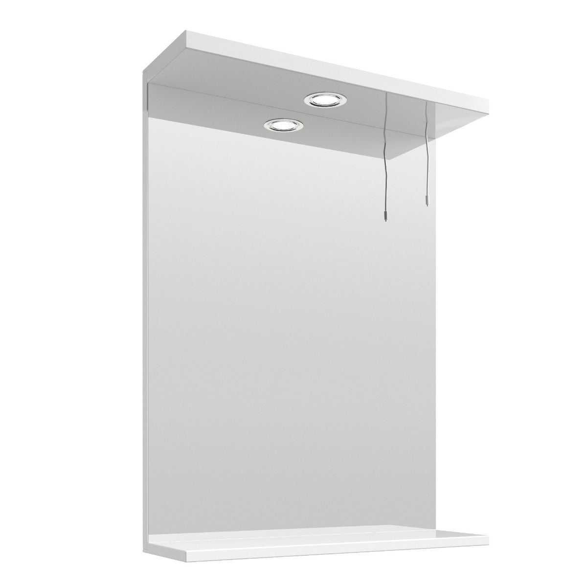Ellen Premier Mayford Gloss White 550mm Mirror With Light Canopy