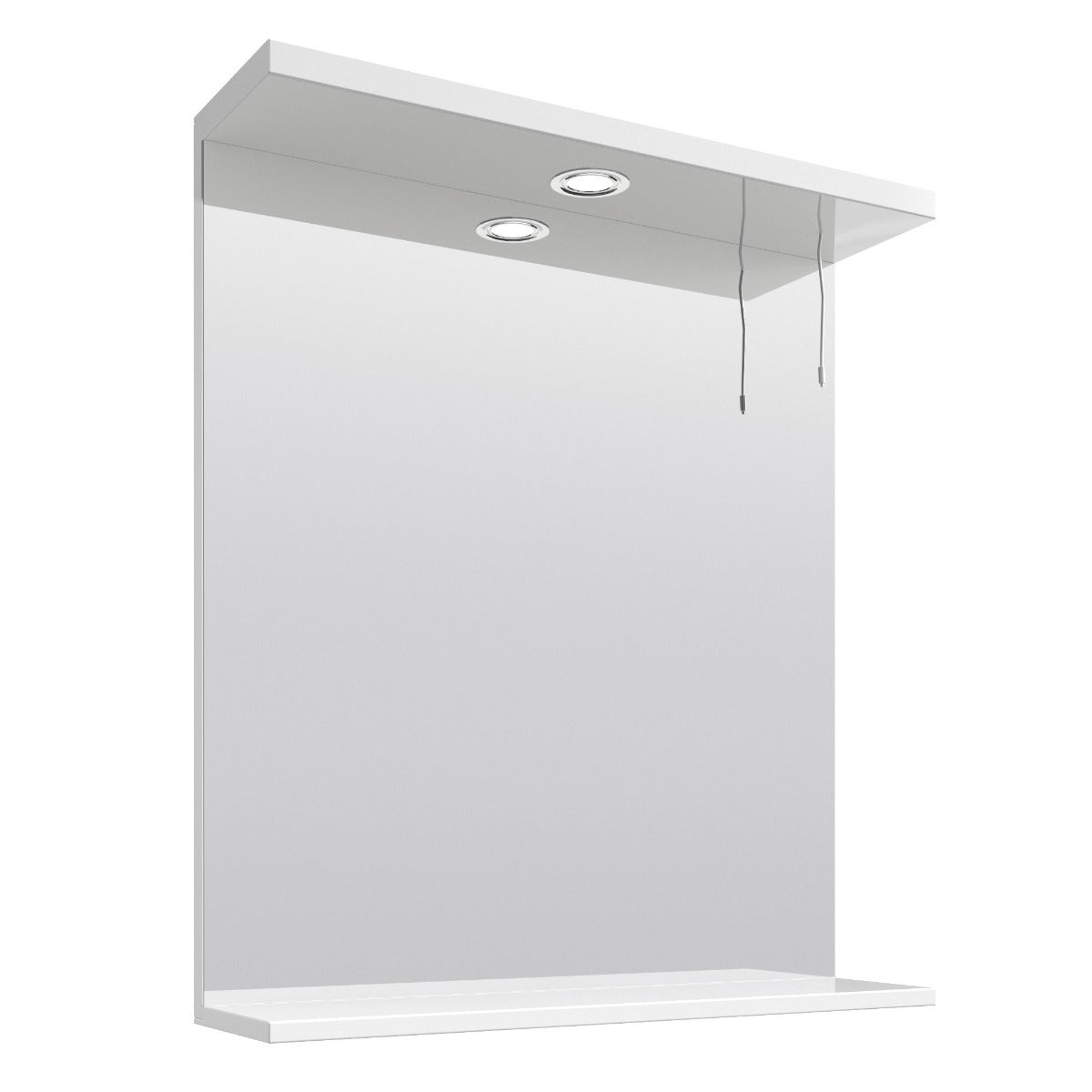 Ellen Premier Mayford Gloss White 650mm Mirror With Light Canopy